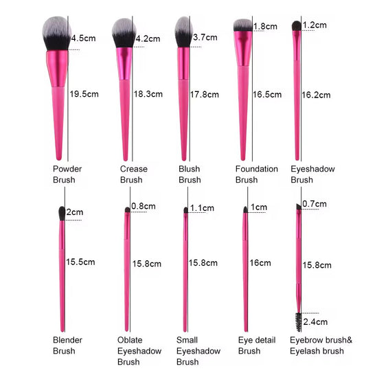 Wake up & Makeup Brush Set
